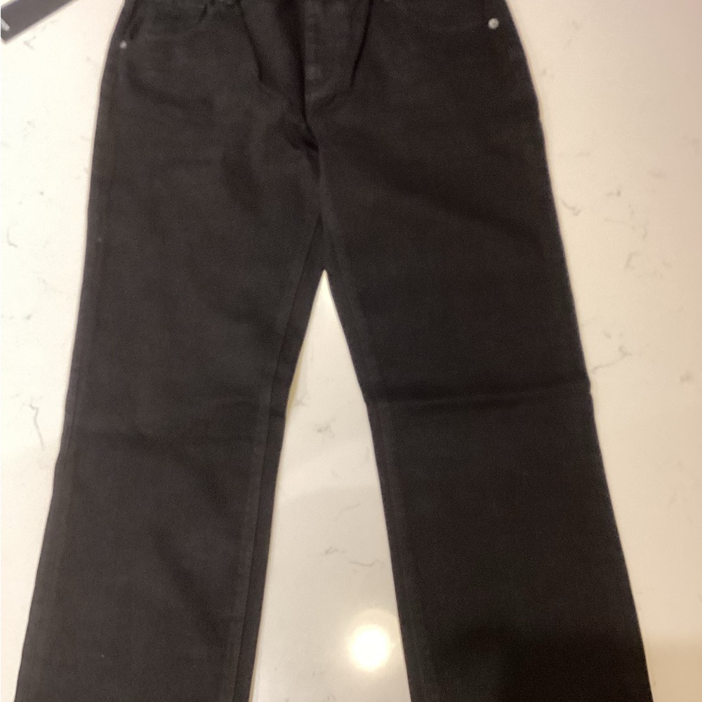 Black Straight-Leg Jeans